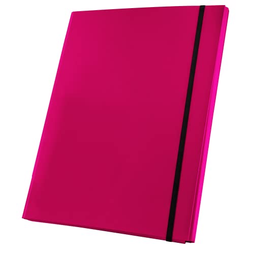 Netuno Sammelmappe A4 Pappe 20mm rosa Dokumentenmappe Kartonmappe mit Gummizug PP 1 Stück von Netuno