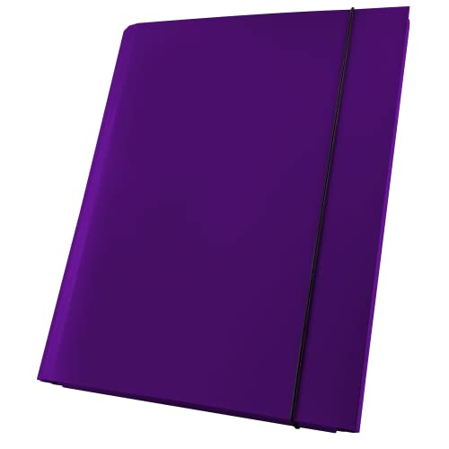 Netuno Sammelmappe A4 Pappe 40mm violett Dokumentenmappe Klappordner Kartonmappe mit Gummizug Mappe PP 1 Stück von Netuno