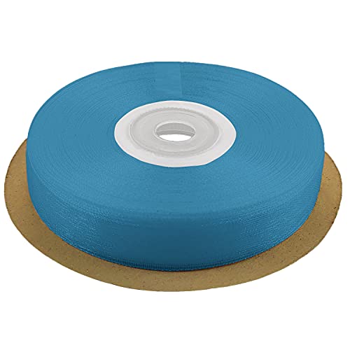 Netuno Schleifenband 12mm x 32m Farbe türkis Dekoband Geschenkband Organzaband Chiffon-Stoff für Dekoration DIY Basteln Handwerk Hochzeit Party Geschenke Verpackung von Netuno