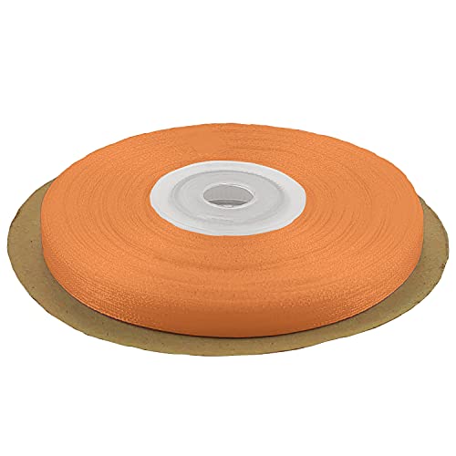 Netuno Schleifenband 6mm x 32m Farbe orange Dekoband Geschenkband Organzaband Chiffon-Stoff für Dekoration DIY Basteln Handwerk Hochzeit Party Geschenke Verpackung von Netuno