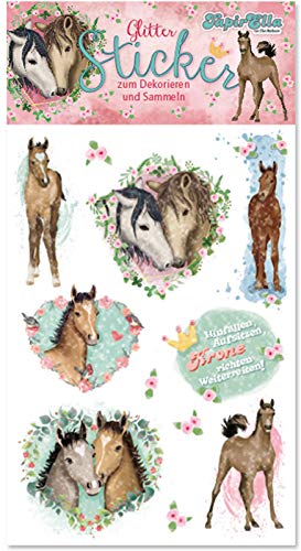 Neu 2019: Glitter-Sticker * Pferde * von Lutz Mauder | 72301 | als Mitgebsel für Kinder | Unicorn Aufkleber zum Kindergeburtstag & Basteln von Neu 2019:
