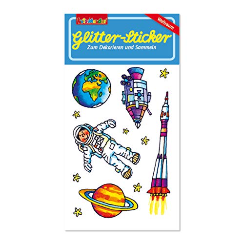 Neu 2019: Glitter-Sticker * Weltraum * von Lutz Mauder | 72261 | als Mitgebsel für Kinder | Aufkleber zum Kindergeburtstag & Basteln von Neu 2019: