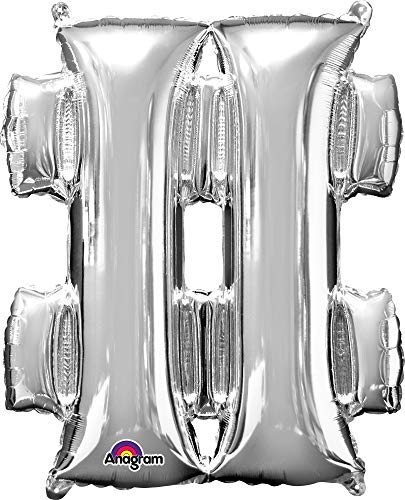 Neu: Folienballon Zeichen * # * in Silber als Deko für Party und Geburtstag | 83cm groß, wiederaufblasbar | Ballondeko Helium Ballongas Buchstaben Neu: Folienballon Zeichen * # * in Silber als Deko für Party und Geburtstag | 83cm groß, wiederaufblasbar | Ballondeko Helium Ballongas Buchstaben von Neu: