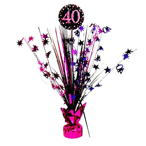 Neu: Tisch-Dekoration * Magenta Sparkling * für den 40. Geburtstag | vierzig Jahre Centerpiece Deko Happy Birthday Set rosa Glitzer schwarz Neu: Tisch-Dekoration * Magenta Sparkling * für den 40. Geburtstag | vierzig Jahre Centerpiece Deko Happy Birthday Set rosa Glitzer schwarz von Neu: