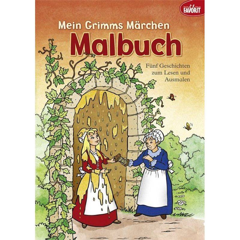 Mein Grimms Märchen Malbuch, Kartoniert (TB) von Neuer Favorit Verlag