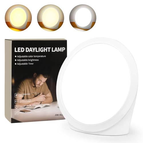 Neulriscn Tageslichtlampe 10000 Lux, LED Lichttherapielampe Tageslicht mit 3 Farbtemperaturen 6 Timer, LED Daylight Lampe, Touch-Control Sonnenlicht Lampe, Vollspektrumlampe für Zuhause/Büro (Runden) Neulriscn Tageslichtlampe 10000 Lux, LED Lichttherapielampe Tageslicht mit 3 Farbtemperaturen 6 Timer, LED Daylight Lampe, Touch-Control Sonnenlicht Lampe, Vollspektrumlampe für Zuhause/Büro (Runden) von Neulriscn