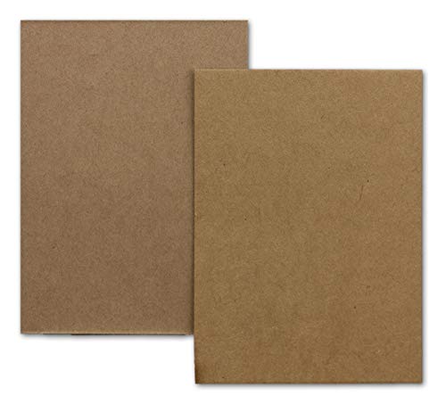 200x Kraftpapier-Einzel-Karten Din A7 10,5x7,3 cm 410 g/m² braun Einladungs-Karten zum Selbstgestalten & Basteln ideale Geschenkanhänger Bastelkarte von NEUSER PAPIER