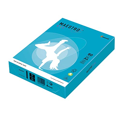 Maestro Papier Farbe a4, 210 x 297 mm, 80 g, 500 fg, hellblau Maestro Papier Farbe a4, 210 x 297 mm, 80 g, 500 fg, hellblau von Neusiedler Mondi