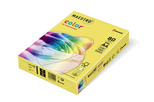 Kopierpapier 80g A4 farbig, Pastellfarben Maestro 500 Blatt, Farbe:gelb von SCHNEIDERSOEHNE GMBH & CO KG