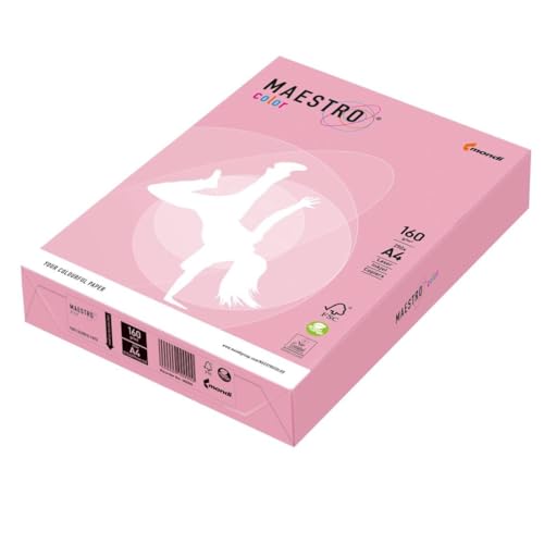 Mondi Maestro Papier A4, 210 x 297 mm, 160 g, 250 g/m², Hellrosa von Mondi
