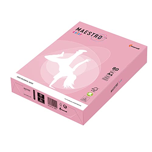 Mondi Maestro Papier A4, 210 x 297 mm, 80 g, 500 g/m², Hellrosa Opi74 von OFFMARK