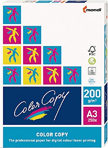 mondi Color Copy Kopierpapier/023802019052 A3 weiß geriest 200g Inhalt 250 Blatt von Neusiedler Mondi