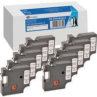 10 Schriftbänder ersetzt Dymo D1/40913/S0720680 19331, 9 mm schwarz auf weiß 10 Schriftbänder ersetzt Dymo D1/40913/S0720680 19331, 9 mm schwarz auf weiß von Neutral