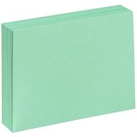 100 Karteikarten DIN A6 grün blanko von Neutral