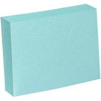100 Karteikarten DIN A7 blau blanko von Neutral