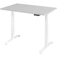 BaseLite elektrisch höhenverstellbarer Schreibtisch lichtgrau rechteckig, T-Fuß-Gestell weiß 120,0 x 80,0 cm BaseLite elektrisch höhenverstellbarer Schreibtisch lichtgrau rechteckig, T-Fuß-Gestell weiß 120,0 x 80,0 cm von BaseLite