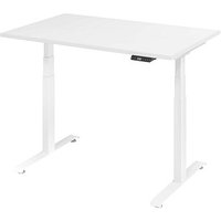 Base Lite elektrisch höhenverstellbarer Schreibtisch weiß rechteckig, T-Fuß-Gestell weiß 120,0 x 80,0 cm von Neutral
