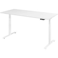 Base Lite elektrisch höhenverstellbarer Schreibtisch weiß rechteckig, T-Fuß-Gestell weiß 180,0 x 80,0 cm von Neutral