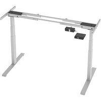 BaseLite elektrisch höhenverstellbares Schreibtischgestell silber ohne Tischplatte, T-Fuß-Gestell silber 106,5 - 176,5 x 50,0/74,0 cm von BaseLite