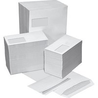 Briefumschläge-Set DIN lang mit Fenster weiß haftklebend 1 Set von Neutral