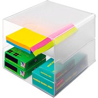Deflecto "Cube" Aufbewahrungsbox transparent 15,3 x 15,3 x 15,3 cm von Neutral