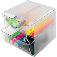 Deflecto "Cube" Aufbewahrungsbox transparent 15,3 x 15,3 x 18,2 cm, 1 St. von Neutral