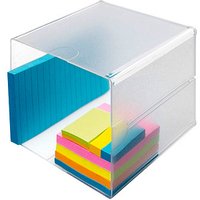 Deflecto "Cube" Aufbewahrungsbox transparent 15,3 x 15,3 x 18,3 cm, 1 St. von Neutral