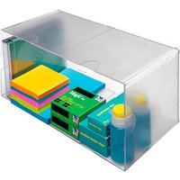 Deflecto "Cube" Aufbewahrungsbox transparent 30,5 x 15,3 x 15,3 cm von Neutral