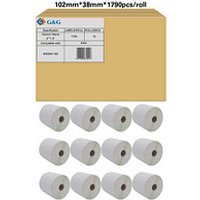Etikettenrollen für Etikettendrucker ersetzt Zebra 800264-155 weiß, 102,0 x 38,0 mm, 12 x 1790 Etiketten Etikettenrollen für Etikettendrucker ersetzt Zebra 800264-155 weiß, 102,0 x 38,0 mm, 12 x 1790 Etiketten von Neutral