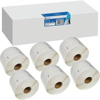 Endlosetikettenrollen für Etikettendrucker weiß, 57,0 x 32,0 mm, 6 x 1000 Etiketten von Neutral