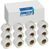 Endlosetikettenrollen für Etikettendrucker weiß, 28,0 x 89,0 mm, 12 x 130 Etiketten von Neutral