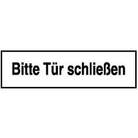 Hinweisaufkleber "Bitte Tür schließen" rechteckig 25,0 x 7,0 cm von Neutral