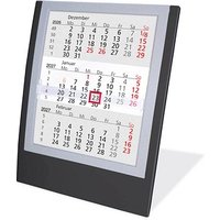 Tischkalender Einsteckkalender 2026/2027 schwarz/grau von Neutral
