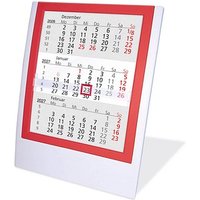 Tischkalender Einsteckkalender 2026/2027 weiß/rot von Neutral