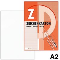 Zeichenkarton DIN A2 190 g/qm, 10 Blatt, 1 Block von Neutral