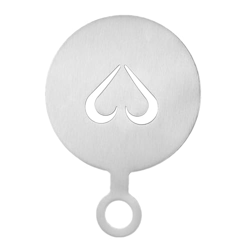 Kuchendekorationsschablonen - Edelstahl -vorlagen, 4,72 Zoll Dessert Art Schablone | Professionelles Back -Design -Werkzeug, Cappuccino -Top -Muster, wiederverwendbare Ornament für Cookies von NevPuose