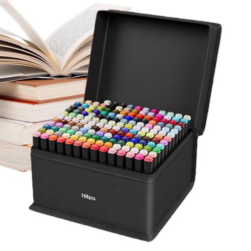 NevPuose Marker Für Erwachsene,Kunstmalstift Set Zeichenstifte | 168 Farben Bastelset Für Erwachsene & Kinder Tagebuchgestaltung Malen Skizzieren Zeichnen NevPuose Marker Für Erwachsene,Kunstmalstift Set Zeichenstifte | 168 Farben Bastelset Für Erwachsene & Kinder Tagebuchgestaltung Malen Skizzieren Zeichnen von NevPuose