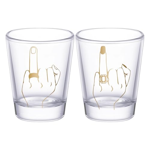 Nevalerra Hochzeitsweingläser Für Und Bräutigam,Ringfinger-Design Schnapsgläser Für Frischvermählte - Sammler Whisky-Behälter Für Restaurant Familientreffen Nevalerra Hochzeitsweingläser Für Und Bräutigam,Ringfinger-Design Schnapsgläser Für Frischvermählte - Sammler Whisky-Behälter Für Restaurant Familientreffen von Nevalerra