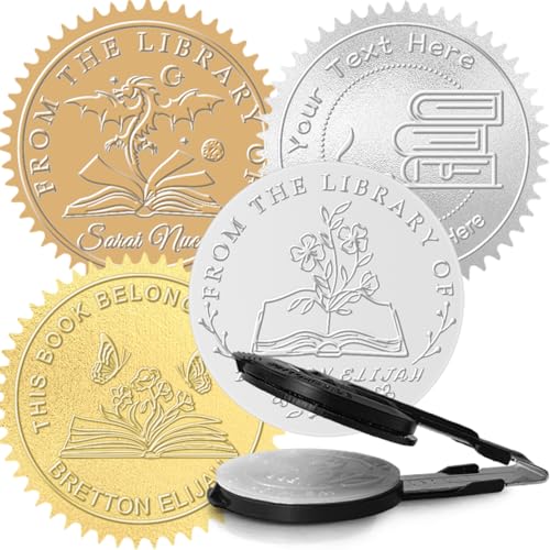 Nevaou Buchpräger, personalisierbar, Edelstahl, Clip, individueller Buchpräger, individueller Text-Logo, aus der Bibliothek des Buches, Stempel, Ex Libris, Buchliebhaber, Geschenk Nevaou Buchpräger, personalisierbar, Edelstahl, Clip, individueller Buchpräger, individueller Text-Logo, aus der Bibliothek des Buches, Stempel, Ex Libris, Buchliebhaber, Geschenk von Nevaou