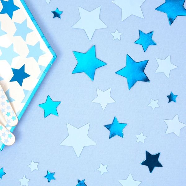 "Kleiner Stern" Konfetti in blau, 1 Packung, ca. 100 Teile von Neviti