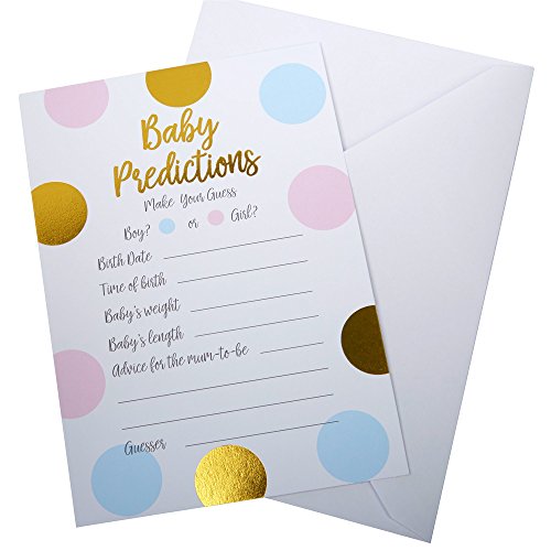 Neviti Muster funktioniert Baby Prediction Karten mit Umschlägen, Mehrfarbig, 10 Stück von Neviti