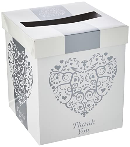 Neviti Vintage Romance Briefkasten, Papier, Silber, 21 x 21 x 25 cm Neviti Vintage Romance Briefkasten, Papier, Silber, 21 x 21 x 25 cm von Neviti