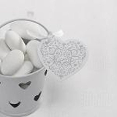 Neviti Vintage Romance Geschenkanhänger Herz, Weiß/Silber von Neviti