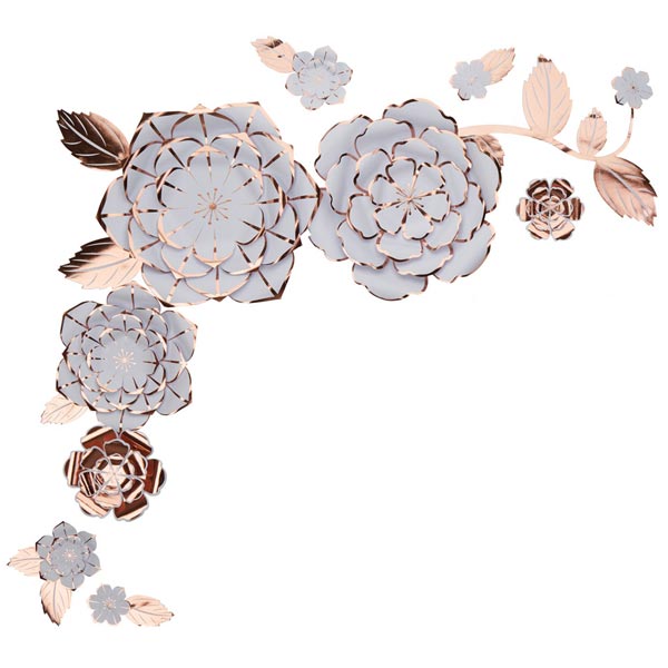 Papierblumen-Wanddekoration zum Basteln, 19-teilig Papierblumen-Wanddekoration zum Basteln, 19-teilig von Neviti