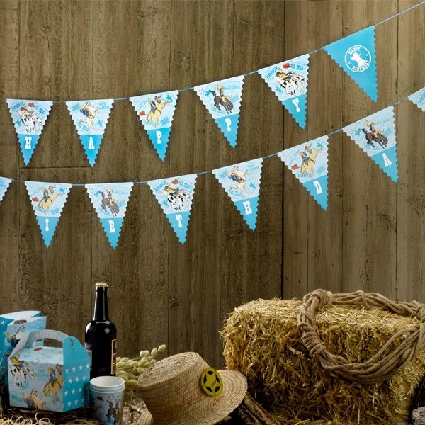Wild West Cowboys - Wimpelkette, 3,5m lang, Raumdeko Wilder Westen Wild West Cowboys - Wimpelkette, 3,5m lang, Raumdeko Wilder Westen von Neviti