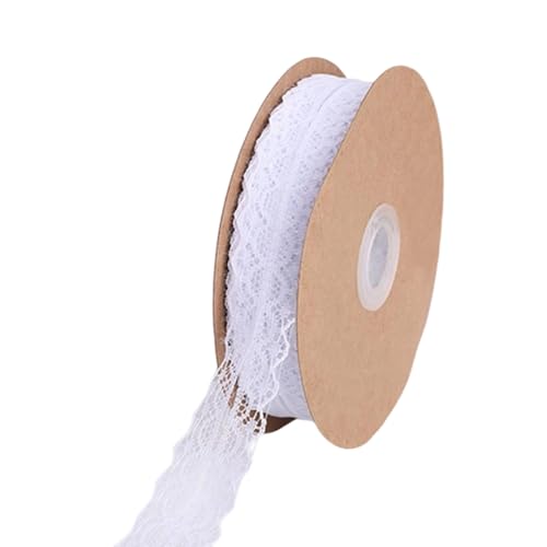 Nevoluxer Premium Spitzenband Weiß 3cm - Extra Lange 23m Rolle für perfekte Hochzeitsdekoration - Luxus Dekoband aus 100% Polyester - Selbstklebend und Schneidbar - Ideal für Blumensträuße, Geschenke Nevoluxer Premium Spitzenband Weiß 3cm - Extra Lange 23m Rolle für perfekte Hochzeitsdekoration - Luxus Dekoband aus 100% Polyester - Selbstklebend und Schneidbar - Ideal für Blumensträuße, Geschenke von Nevoluxer