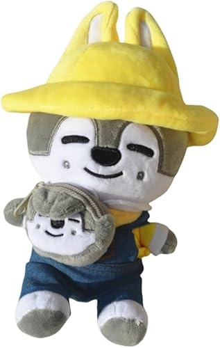 25 cm Kpop Stray Kids Puppe aus Plüsch Skzoo Cartoon Plüsch Neue Kleidung SKZ Zeichnung für Fans (Wolf Chan) von Nevstop