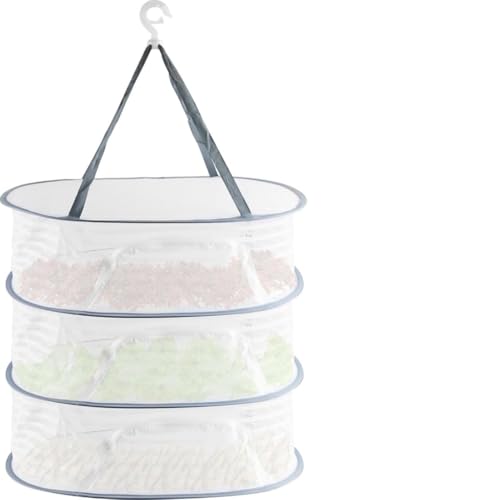 3-layerer Kräutertrockner, hängen mit Reißverschluss und rotierender Haken, faltbares Trocknetz für Samen, Fisch, Gemüse, Obst, Beutel, Kräuter 3-layerer Kräutertrockner, hängen mit Reißverschluss und rotierender Haken, faltbares Trocknetz für Samen, Fisch, Gemüse, Obst, Beutel, Kräuter von New Age Devi