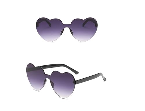 Herz Sonnenbrille lila transparent von New Age Devi