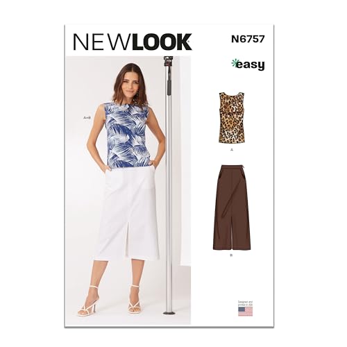 NEW LOOK UN6757A Damen Oberteil und Rock A (36-38-40-42) von New Look